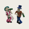 Hot Sale Dancing Mexican Skeleton Couple Figurine Resin for Halloween Home Decoration