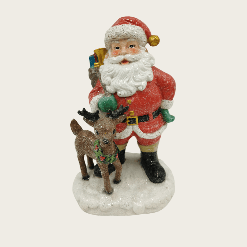 Best Holiday Gifts Home Decoration Resin Santa Claus Statue Polyresin Christmas Figurine Decor