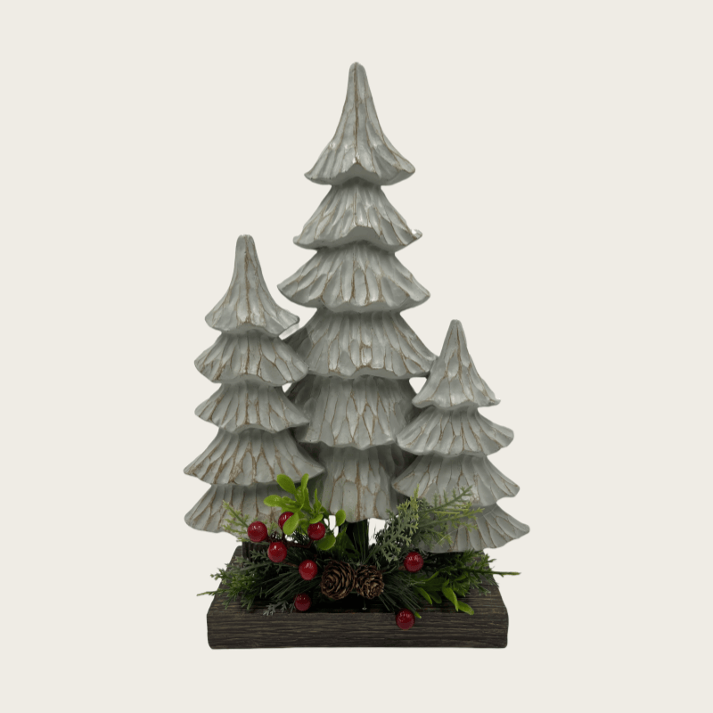 Nordic Style Resin Christmas Ornaments Resin Christmas Figurines Mini Xmas Tree Santa Clus Christmas Table Decoration