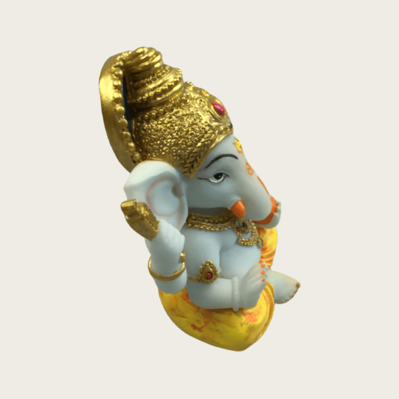 Jade Finish Color Ganesha Statue Hindu Elephant God of Success Indian Hindu God Statue Lord Ganesh