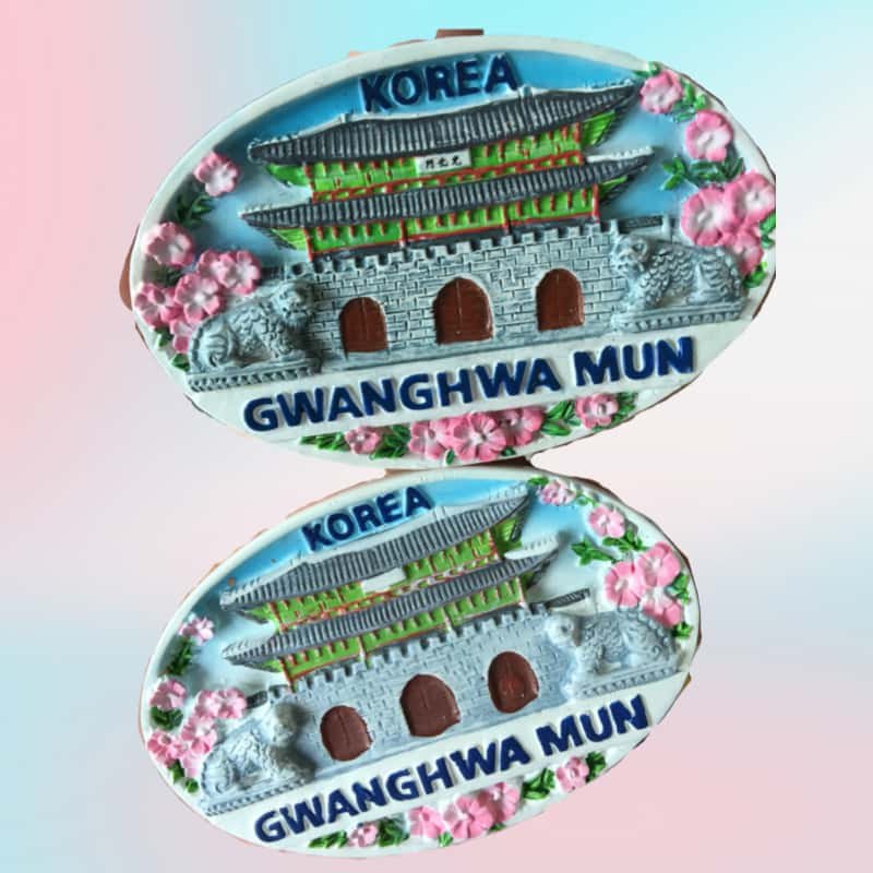 Resin 3D Refrigerator Magnet Seoul South Korea Travel Souvenir Resin Handicraft