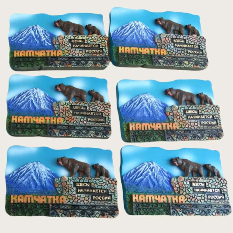 Wholesale Promotional 3D Fridge Magnets Customized Hand-painted Country City Resin Refrigerator Magnet Tourist Souvenir