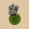 Outdoor Lawn Patio Ornaments Waterproof Dwarf Figurine Resin Solar Powered Garden Gnome Statue With Led Light
