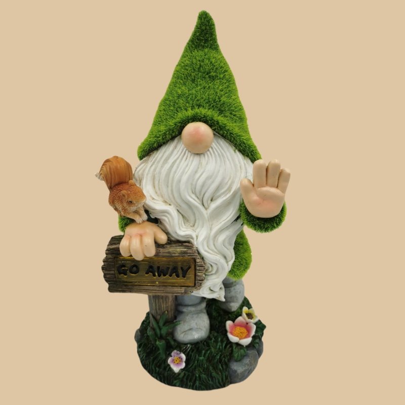 Ornaments Ground Figurine Christmas Resin Garden Dwarf Sculpture Statue Gnomes Solar Light
