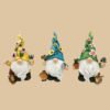 Ornaments Ground Figurine Christmas Resin Garden Dwarf Sculpture Statue Gnomes Solar Light