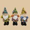 Ornaments Ground Figurine Christmas Resin Garden Dwarf Sculpture Statue Gnomes Solar Light