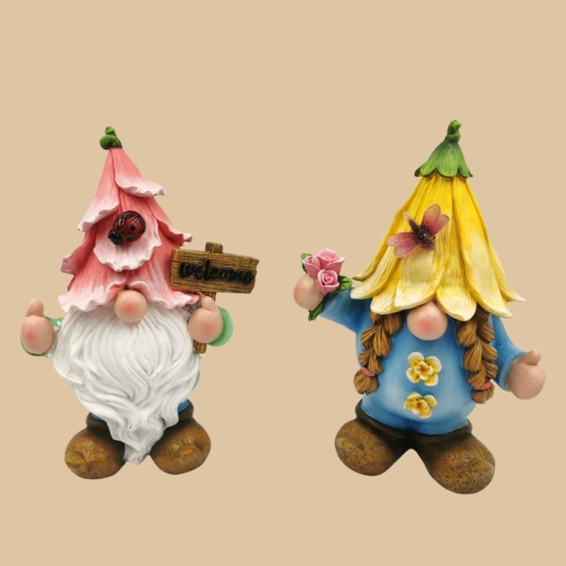 Christmas Resin Santa Dwarf Sculpture Outdoor Garden Home Decoration Micro Landscape Dwarf