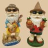 Garden Gnome Statue Funny Gnome Figurine With Solar Welcome for Patio Yard Lawn