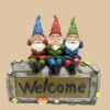 Christmas Resin Santa Dwarf Sculpture Outdoor Garden Home Decoration Micro Landscape Dwarf