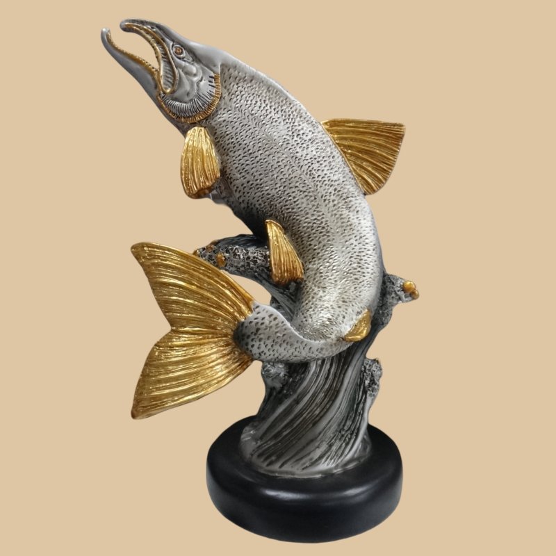 Custom New Coming Resin Fish Trophy Cup
