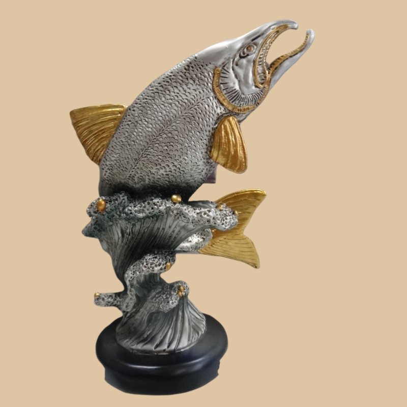 Custom New Coming Resin Fish Trophy Cup